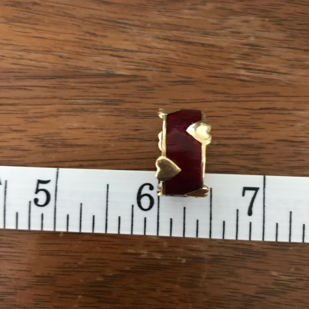 ❤️❤️❤️❤️ Tiffany & Co 18K GOLD Heart Enamel Ring❤️ - Picture 5 of 6